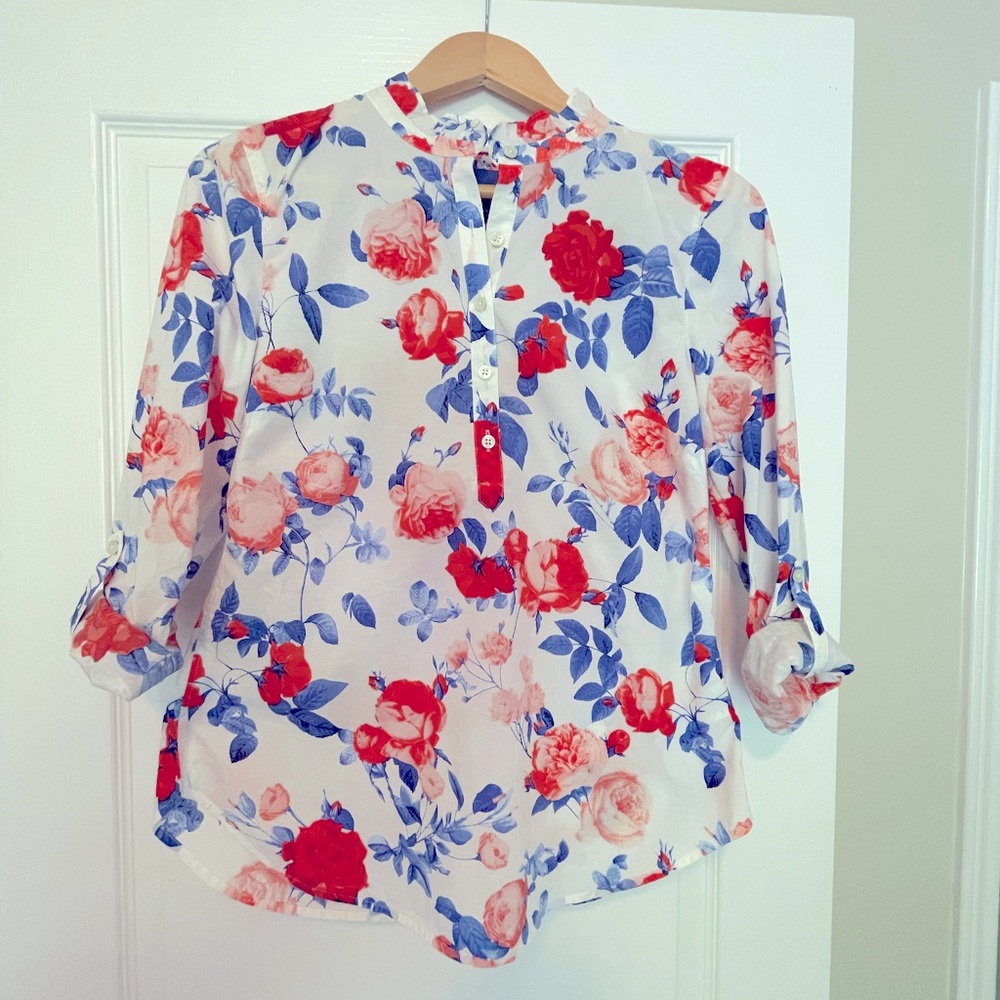 Talbot’s Floral Long Sleeve Blouse XS